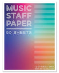 BookFactory Music Staff Loose Leaf Sheets, 8.5" x 11", 50 Pages - style: Loose Leaf Sheets