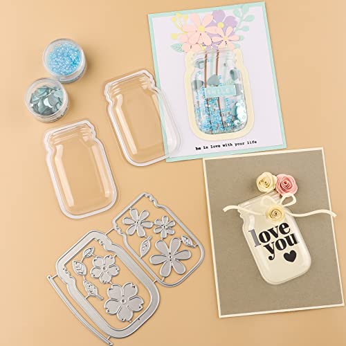 10Pcs Bottle Shape Clear Shaker Cover for Card Making,Drift Bottle Translucent Dimensional Plastic Puffy Shaker Window Blister Adhesive Domes Covers for DIY Craft Scrapbooking Christmas Birthday Decor - color: Bottles