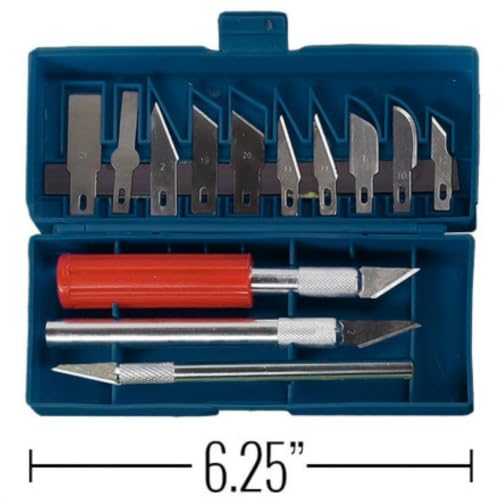 16pc Precision Hobby Arts and Crafts Knife Set with Big Handle