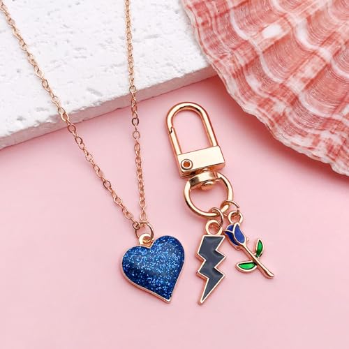 Youdiyla 40pcs Enamel Charms Alloy Metal Charms for Jewelry Making Necklace Bracelet Earring DIY Accessories - color: Dark blue