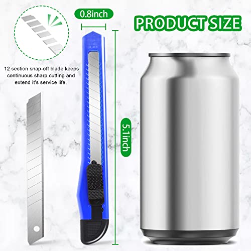 4 Pack Box Cutter, 9mm Snap-off Utility Knife, Box Cutter Retractable for Opening Packages Cartons, Box Opener, Disposable Razor Knife Exacto Knife Perfect for Office and Home use - color: 4 Pack - Red, Yellow, Blue, Green