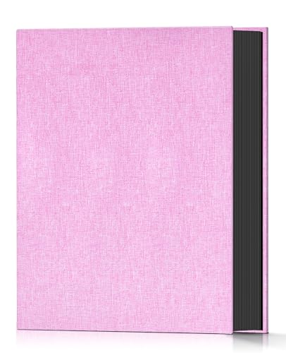 Popotop Photo Album 4x6 100 Pockets for Wedding Gifts,Linen Hardcover Picture Albums for Family Anniversary Baby Vacation Pictures - color: Pink, size: 100 Pockets