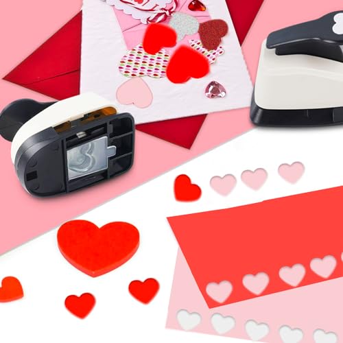 Heart Punches for Paper Crafts, Heart Shaped Hole Punch 1 in 5/8 in 3/8 in - size: 3 Pack, 3/8+5/8+1 in