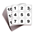 iSYFIX White Consecutive Number Stickers, 1 to 100, 2 Inch, 1 Set - color: White, size: 2-inch