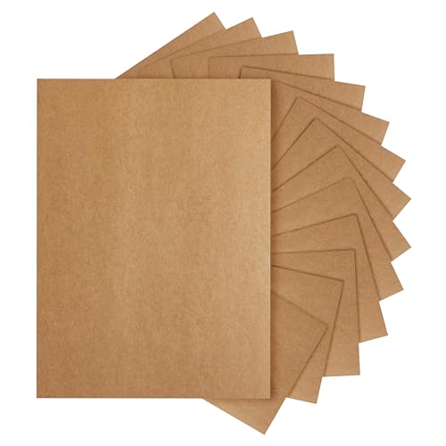 Silunkia 120 Sheets Brown Cardstock 8.5 x 11 Kraft Paper 92lb - color: Brown, size: 120 Sheets