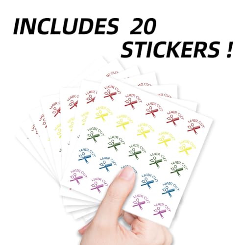 AHANDMAKER 500Pcs Haircut Appointments Planner Stickers Self-Adhesive Decals Haircut Reminders Stickers for Planner Calendar Scrapbook Crafting Arts Gift Bag Seal Theme Party Decor - style: Haircut