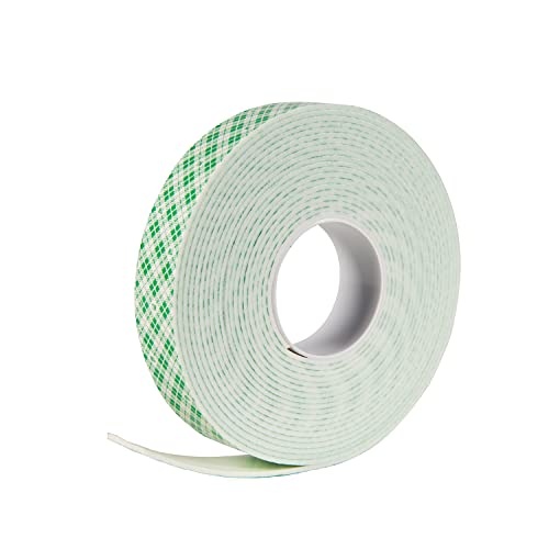3M 4026 Double Coated Urethane Foam Tape, Bonding, Attaching, Mounting, White, 0.75 in x 5 yd, 1 Roll