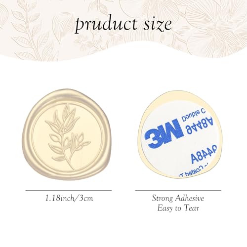 Pollize 50Pcs Wax Seal Stickers, Wedding Invitation Envelope Stickers - color: Ivory White