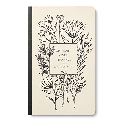 Compendium Softcover Journal - My heart gives thanks… – A Write Now Journal with 128 Lined Pages, 5″W x 8″H - color: Heart White