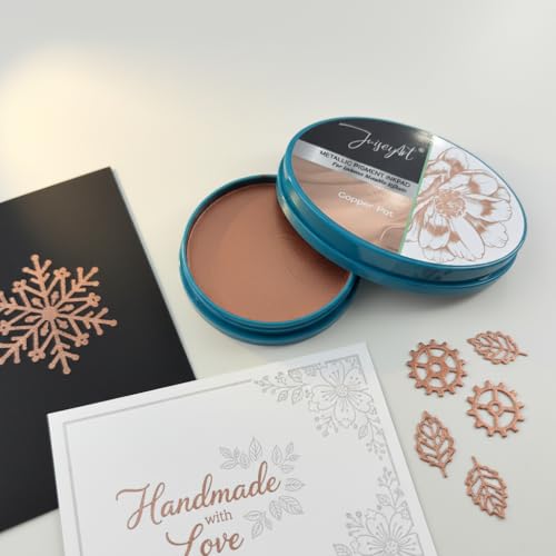 Metallic Pigment Ink Pad Set, Gold, Silver, Copper, Rose Gold, for Card Making, Scrapbooking, Paper Crafts, Ages 14+ (4 Colors) - color: 4 Colors