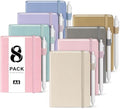 Oucaru Small Notebook 8 Pack, A6 Pocket Notebook, Mini Lined Journal - color: A-Pastel Colors, style: 8 Pack