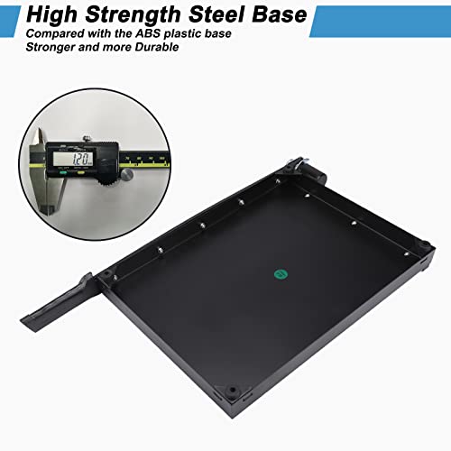 ISDIR Guillotine Paper Cutter 12" with Integrated Pressure Bar – Heavy Duty Metal Base, 15 sheet Capacity, Magnetic Guide & Safety Guard – Precision Trimmer for Cardstock, Crafts, DIY, Photos & Office - color: 12"black1