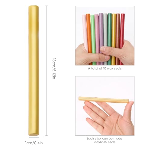 10 Jelly Tones Glue Gun Sealing Wax Sticks for Stamp 0.4" Diameter - color: Jelly Tones