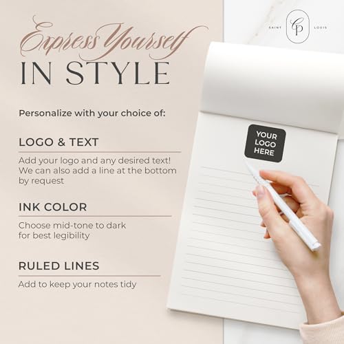 Curio Press Personalized Stationery Notepads for Women & Men, Your Logo Pad - color: Your Logo Pad
