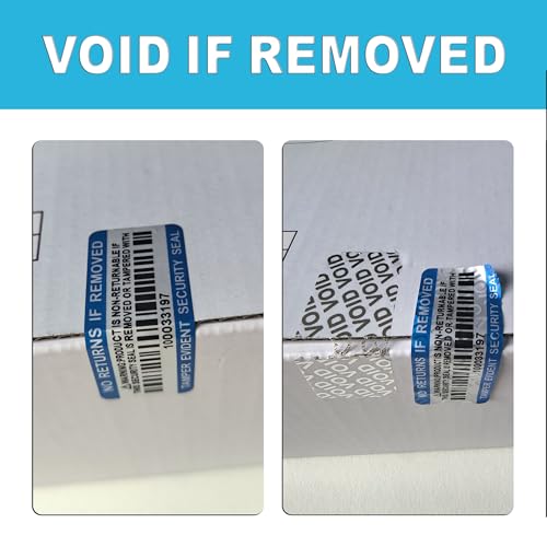 Tamper Evident Proof Barcode Stickers with Individual Serial Number Security Warranty Void Sticker,Sealing Label for Package(120pcs 2x0.8in Blue Matte Silver) - style: 120pcs Blue silver