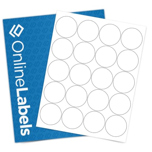 OnlineLabels 2" Circle Labels - White Matte - 10,000 Sheets - size: 10000 Sheet Pack