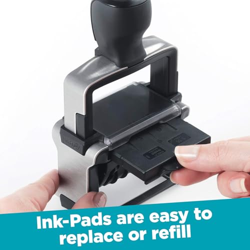 Trodat 5430 Professional Self-Inking Date Stamp with Scanned - Black Ink - color: Black, size: SCANNED