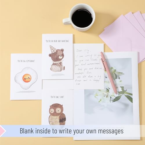 Mr. Pen- Funny Notecards with Envelopes, 24 Set, Funny Cards for Kids - size: 4x6 inches