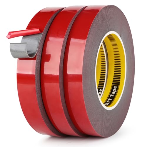 LLPT Double Sided Tape 0.8" x 108 Ft Gray Mounting Tape 3 Pack (GA409) - size: 0.8" x 108Ft
