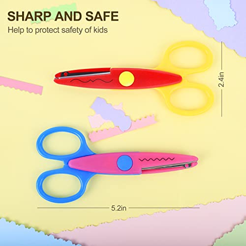 UCEC Craft Scissors Decorative Edge, 6 Pack, Bright Zig Zag Scissors - color: 6 Pack - Style 2