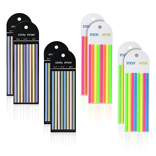 Temiary 1280Pcs Transparent Highlighter Tape Reusable for Bible Annotating - style: Multicolor