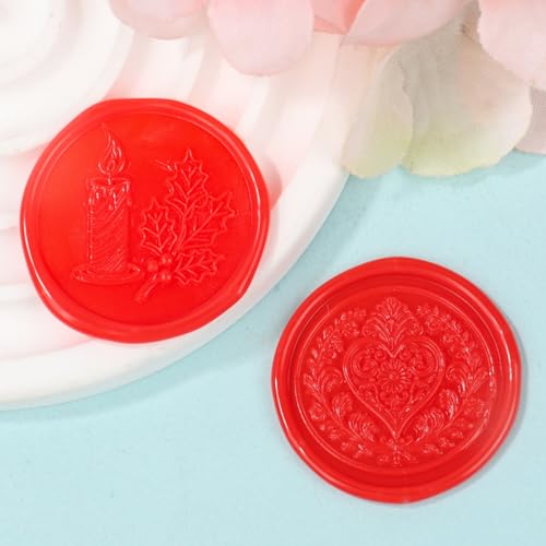 12 Pcs Glue Gun Wax Seal Sticks for Wax Stamp, Vintage Sealing Sticks Set Suit to 0.43'' Glue Gun Great for Wedding Invitation, Cards, Envelopes, Christmas Ideas (Red) - color: Red