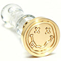 LANKIN Smile Face Wax Seal Stamp, 25mm Brass Head with White Bubble Handle - color: Smile Face