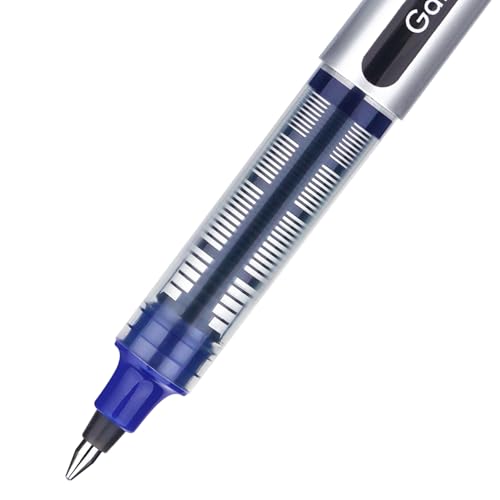 EYEYE Rollerball Pens 1.0mm, 12 Pack (5 Black 5 Blue 2 Red) Roller Ball Pen Quick Dry, Liquid Ink Pens Bold Point Smooth Writing Pen for Journaling, Note Taking, Office, School Supplies - color: 3 Colors, size: 1.0mm