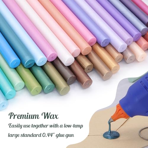 Pearl Purple Sealing Wax Sticks, HOSEALING 10pcs Glue Gun Sealing Wax Sticks for Wax Seal Stamp, Purple Wax Seal Sticks for Wedding Invitations, Letter Envelope Seals, Great Gift Ideas - color: Pearl Purple