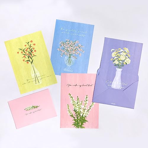 Monolike Olivia's Flowers Letter Paper and Envelopes Set - 8Type, 32 Letter Paper + 16 Envelopes - color: Olivia's Flowers
