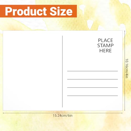 Blank Postcards, 4x6, 300GSM Thick Heavyweight Cardstock, for DIY Art, Invitations, Thank You Notes and Mailing, 100 Pack (100)