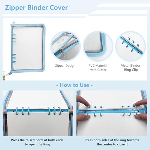 Reusable Sticker Storage Organizer Binder Collecting Book A5, Blue - color: Blue