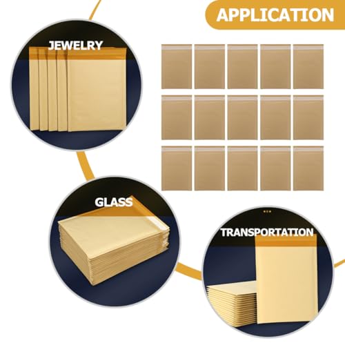 Kraft Bubble Mailer Bags 8.66 X 6.29 X 0.19 in Self Sealing Padded Mailing Envelopes Waterproof Tear Resistant Shipping Bubble Envelopes 25 pack for Jewelry Cards Small Items