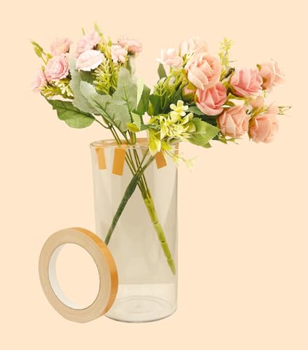3 Rolls Waterproof Floral Tape Flower Tape for Bouquet Stem Wrapping and Floral Crafts (1/2" Light Brown) - size: 1/2" Light Brown