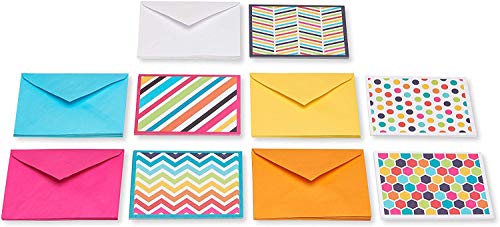 American Greetings 30-Count All-Occasion Blank Notecard Pack, Bright Pattern Assortment - color: blue, orange, yellow, fuschia
