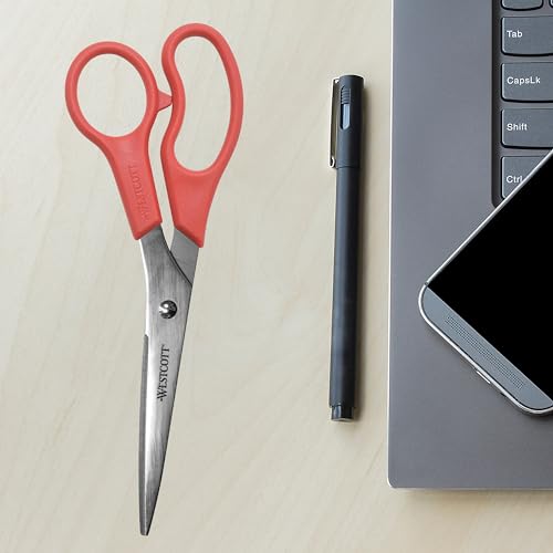 Westcott 8" All Purpose Value Stainless Steel Straight Scissors, Red - style: Red, 1-Pack