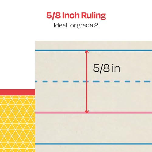 School Smart Zaner-Bloser Writing Paper, Handwriting Practice Lined Paper, Grade 2 Learning, 5/8 Inch Rule, 10-1/2 x 8 Inches, 500 Sheets - size: 10.5" x 8", style: 5/8 Inch Ruled
