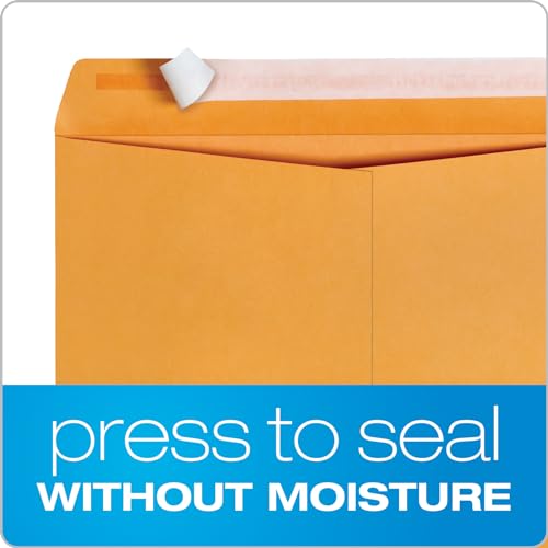 Columbian 9 x 12 Catalog Envelopes with Self Seal Closure, 28 lb Brown Kraft, for Mailing Flat Letter Size Documents or Photos, 100 Per Box (COLO341) - size: Large