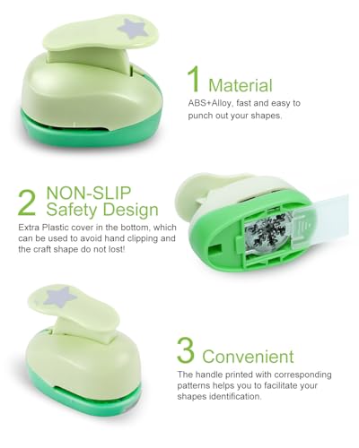 UCEC 2 Inch Star Paper Punch, Handmade Scrapbook Paper Puncher, Star Hole Punch, Lever Punch Scrapbooking Punches Crafting Designs for Office Supplies, Card Making, DIY Albums Photos - color: Star, size: 2 Inch