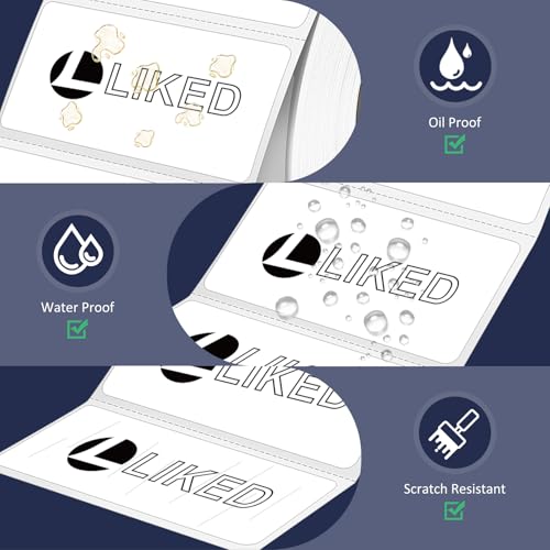L LIKED 15600 Direct Thermal Labels 2"x1", Barcode Adress Labels | 12 rolls, 1400 labels/Roll, Block Old Information, Strong Adhesive, BPA Free, Compatible with Most Desktop Printers - size: 2"x1"-12 Rolls