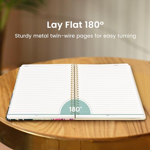 Taja Aesthetic Journal for Women, A5 Hardcover Spiral Notebook, College Ruled Lined Journal for Writing & Note Taking, 140 Pages, Monstera - color: H-Monstera