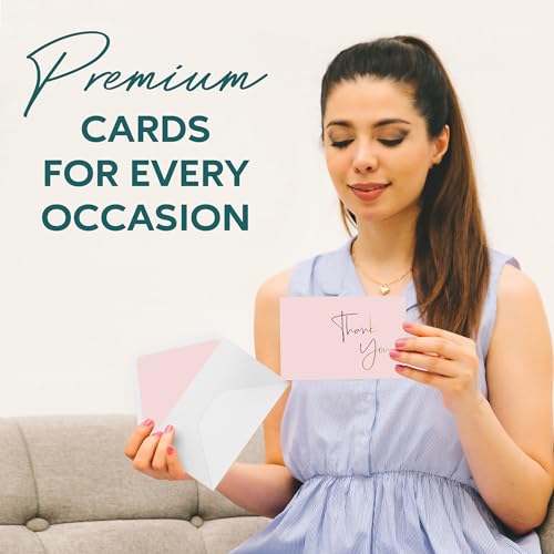 VNS Creations Thank You Cards With Envelopes - 100 Pack 4 x 6 Blank - Lilac - color: Burnished Lilac (Gold Foil), size: 100 Pack - 4" x 6" (Value Pack)