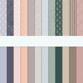 6in Boho Scrapbook Paper Pad Retro Patterned Double-Sided Journal Supplies - color: Wedding Color Tone