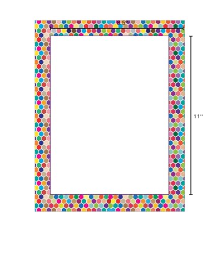 Stonehouse Collection Spot Color Letterhead, 8.5" x 11", 60 Sheets | Ideal for Home & Office. Premium 60lb Matte Paper, 92 Brightness for Vivid Color Printing, USA Made - color: Spot Colorful Border