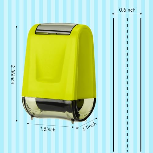 Sherr 2 Pcs Roller Stamp Classroom,2.72 X 2.44 X 1.54 Inch,Green,Light Blue - color: Green,light Blue, size: 2.72 x 2.44 x 1.54 Inch