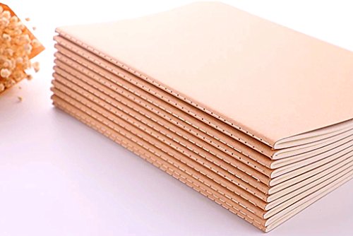 ALIMITOPIA Pocket Notebook 6 pack Brown Softcover Thread-bound Small Notebook Journal Diary Memo NotePad,4"X5.5",30 sheets(Dot Grid Pages) - size: 4X5.5"