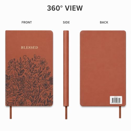 Eccolo Christian Journal Notebook Hardcover Lay Flat 192 Ivory Lined Pages - color: Tan, size: 6X8