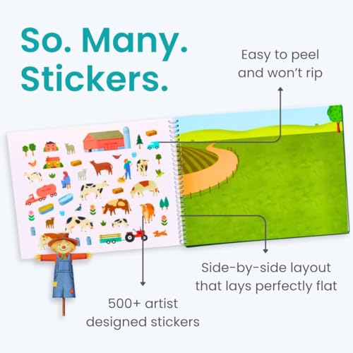 Cupkin Farm Animal Coloring & Sticker Activity Book | 500+ Stickers - color: Down at the Farm