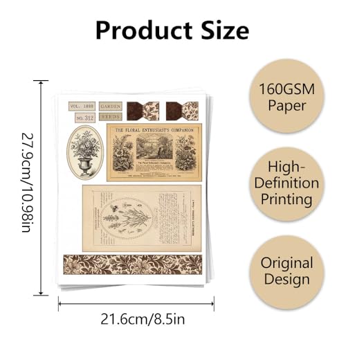 Garden Folio Mini Project,Folio Booklet Craft Kit, Junk Journal Kit, Scrapbooking Supplies, Journaling Decor, Mini Folio Writer Folder Project, Arts & Crafts Gifts, Handmade Decor Accessories