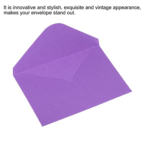 PATIKIL Mini Envelopes, 100 Pack Mini Gift Card Business Card Envelope for Greeting Weddings, Purple - color: Purple